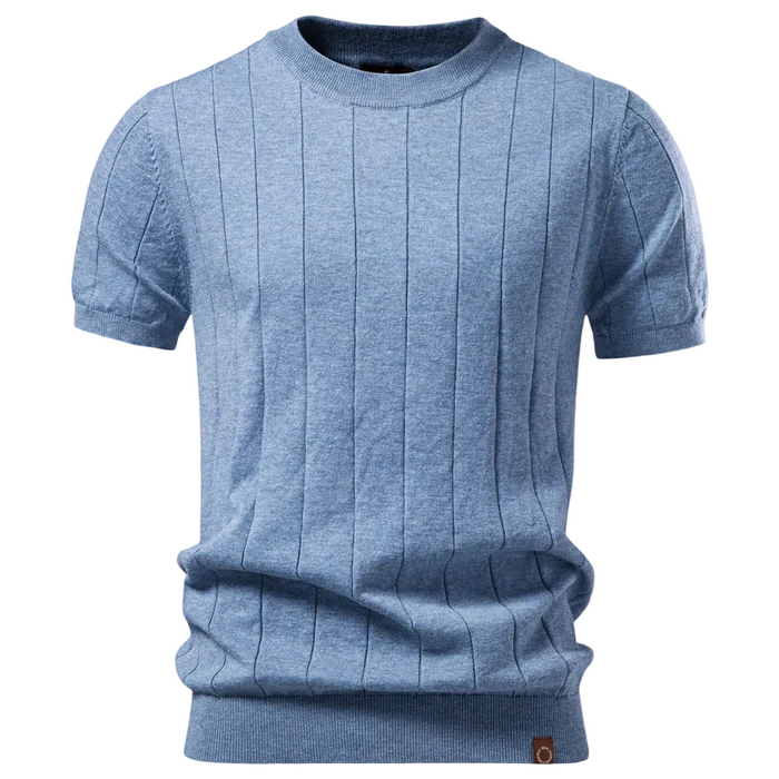 Luca - Luxury T-Shirt with Ribbed Pattern