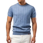Luca - Luxury T-Shirt with Ribbed Pattern