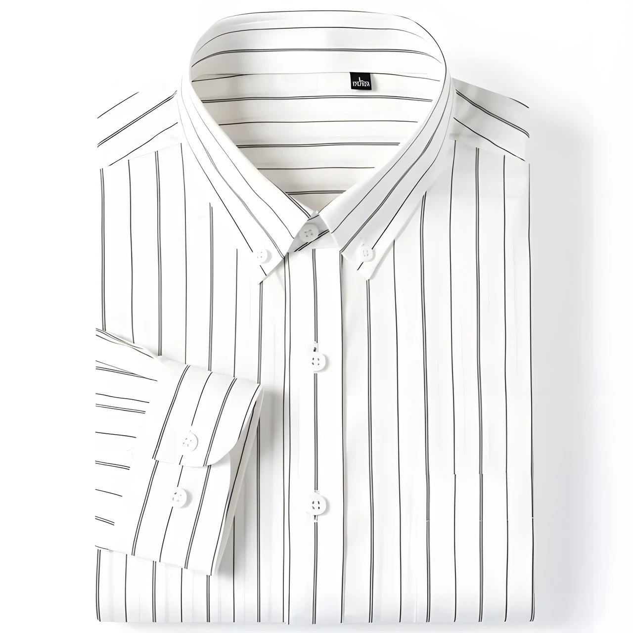 Elegant Patterned Cotton Shirt Gray/White