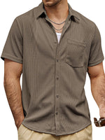Summer Men's Cotton Short Sleeve Shirt