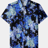 Floral Tie-Dye Short-Sleeve Shirt