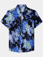 Floral Tie-Dye Short-Sleeve Shirt