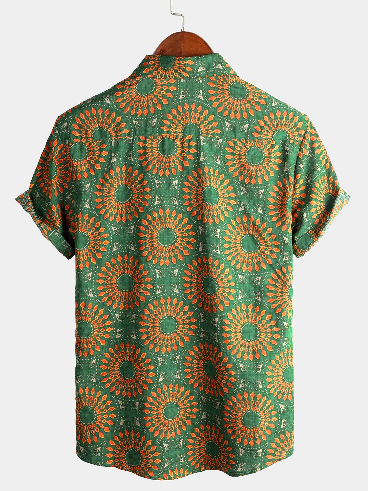 Short-Sleeve Retro Button-Up Summer Disco Vintage 70s Shirt