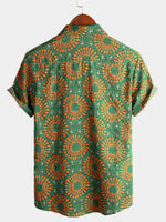 Short-Sleeve Retro Button-Up Summer Disco Vintage 70s Shirt