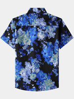 Floral Tie-Dye Short-Sleeve Shirt