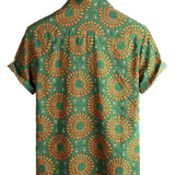 Men's Hawaiian Boho Vintage Cotton Shirt with Short Sleeve from the 70s