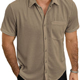 Summer Men's Cotton Short Sleeve Shirt