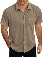 Summer Men's Cotton Short Sleeve Shirt
