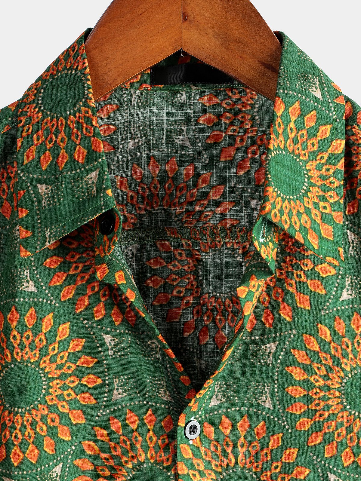 Short-Sleeve Retro Button-Up Summer Disco Vintage 70s Shirt