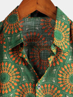 Short-Sleeve Retro Button-Up Summer Disco Vintage 70s Shirt