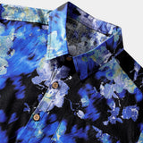 Floral Tie-Dye Short-Sleeve Shirt