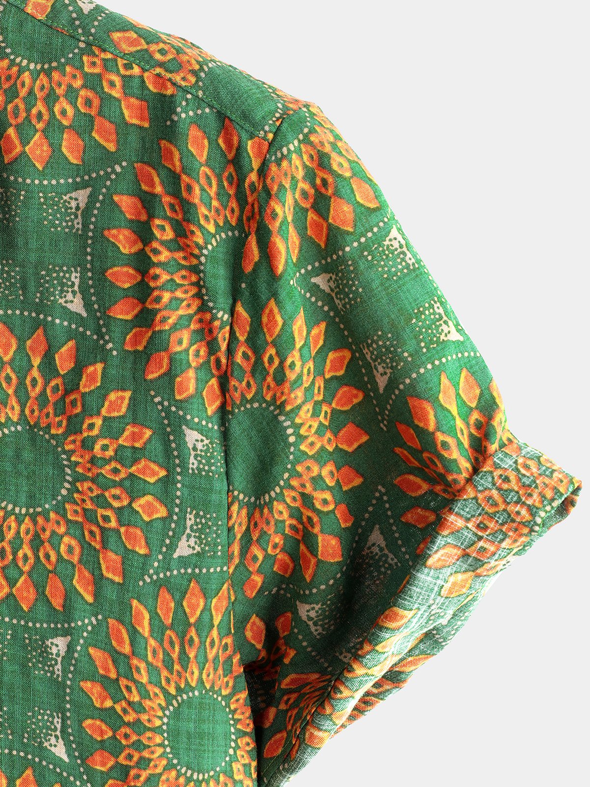 Short-Sleeve Retro Button-Up Summer Disco Vintage 70s Shirt