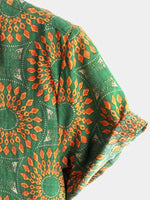 Short-Sleeve Retro Button-Up Summer Disco Vintage 70s Shirt