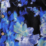 Floral Tie-Dye Short-Sleeve Shirt