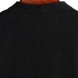 Men's Solid Color Cotton Shirt with High Collar and Half-Button Closure, with Front Pocket