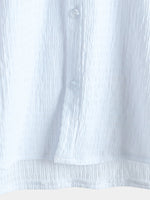 Casual Short-Sleeve Summer Shirt with Pockets, Solid Color