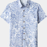 Vintage Boho Print Beach Vacation Style Shirt