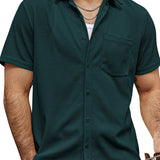 Summer Men's Cotton Short Sleeve Shirt
