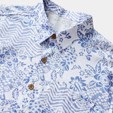 Vintage Boho Print Beach Vacation Style Shirt