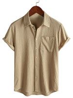 Cotton Casual Shirt with Short Sleeves for Men - Summer