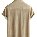 Cotton Casual Shirt with Short Sleeves for Men - Summer