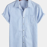 Casual Button-Up Shirt, Short Sleeves