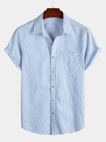 Casual Button-Up Shirt, Short Sleeves
