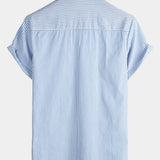Casual Button-Up Shirt, Short Sleeves