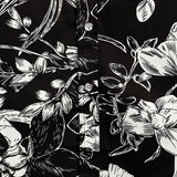 Men's Cotton Short-Sleeve Shirt with Floral Pattern