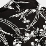 Men's Cotton Short-Sleeve Shirt with Floral Pattern