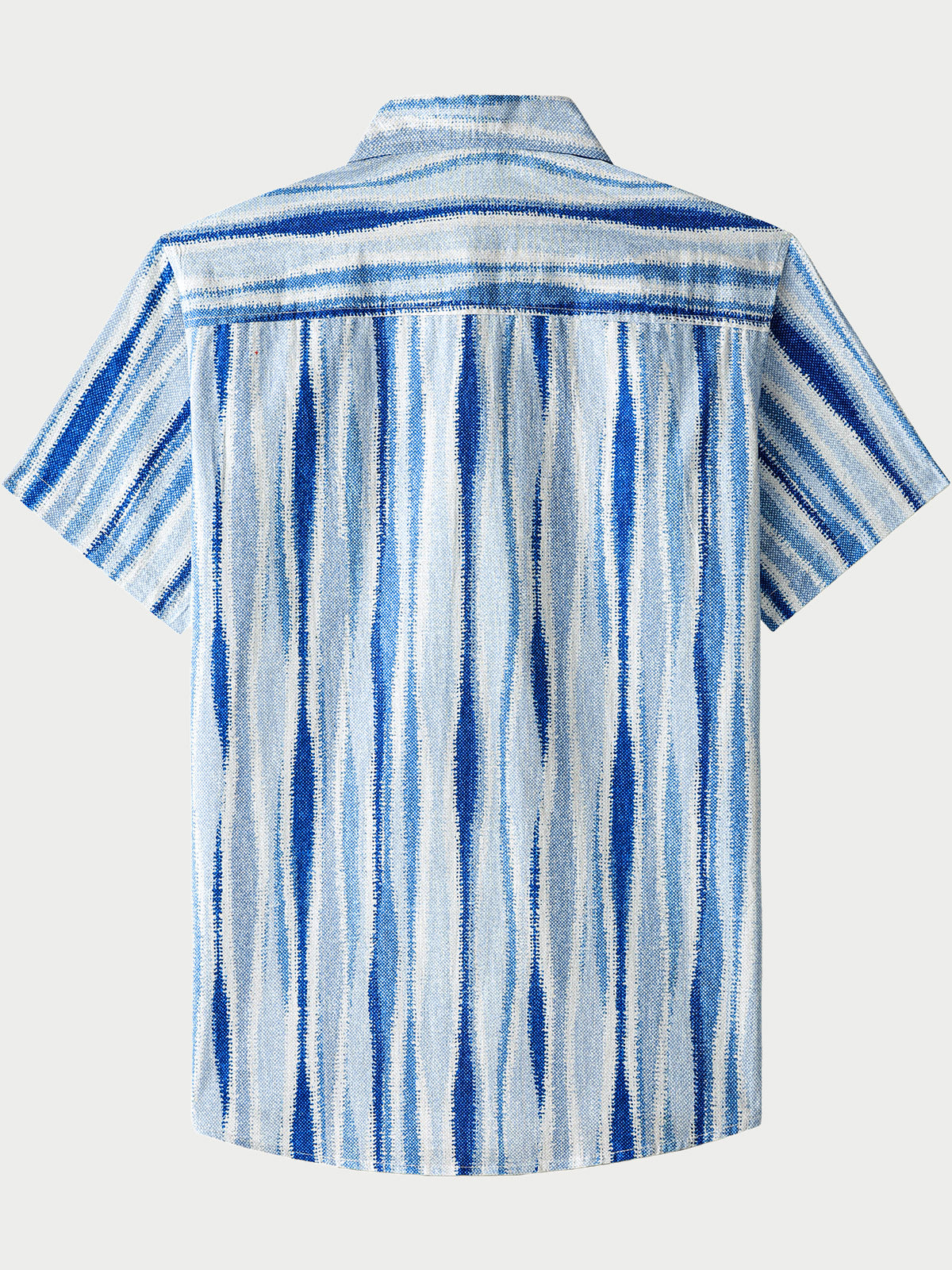 Retro Vertical Tie-Dye Stripe Short Sleeve Shirt