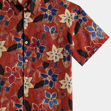 Classic Vintage Floral Short-Sleeve Shirt