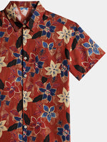Classic Vintage Floral Short-Sleeve Shirt