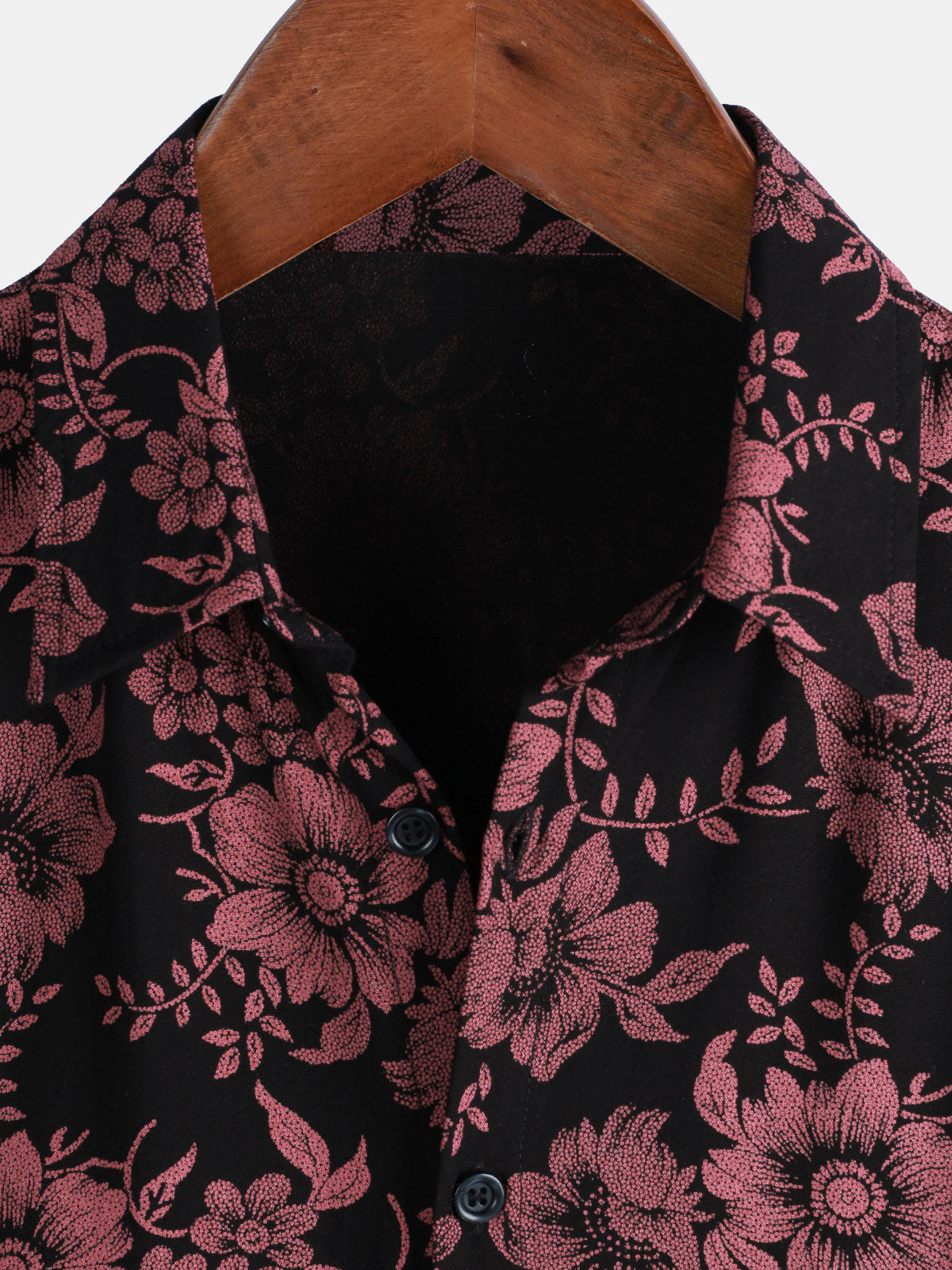 Hawaiian Short-Sleeve Button Shirt, Vintage Style, Floral Print, Breathable, Perfect for Vacation