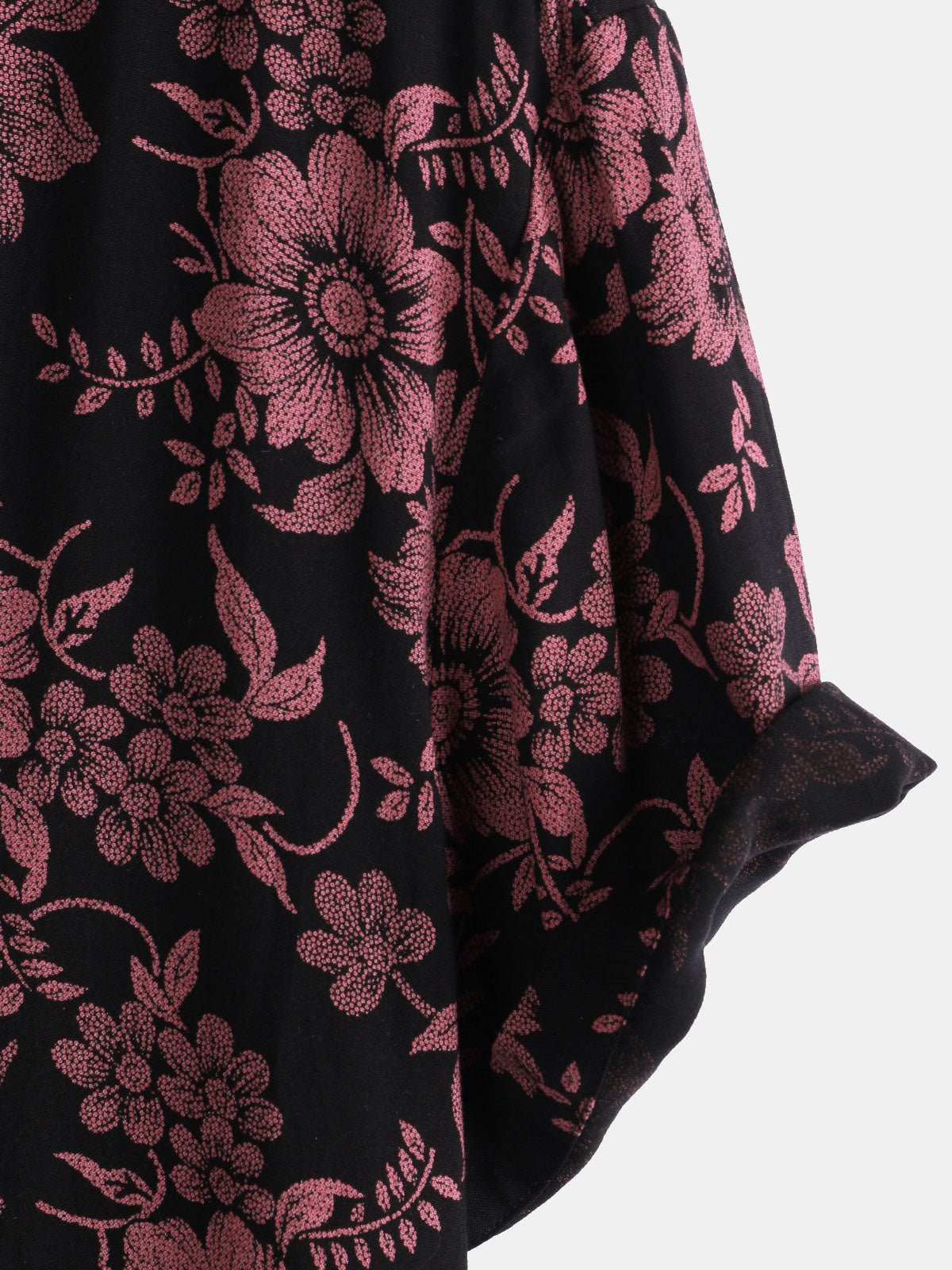 Hawaiian Short-Sleeve Button Shirt, Vintage Style, Floral Print, Breathable, Perfect for Vacation