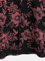 Hawaiian Short-Sleeve Button Shirt, Vintage Style, Floral Print, Breathable, Perfect for Vacation