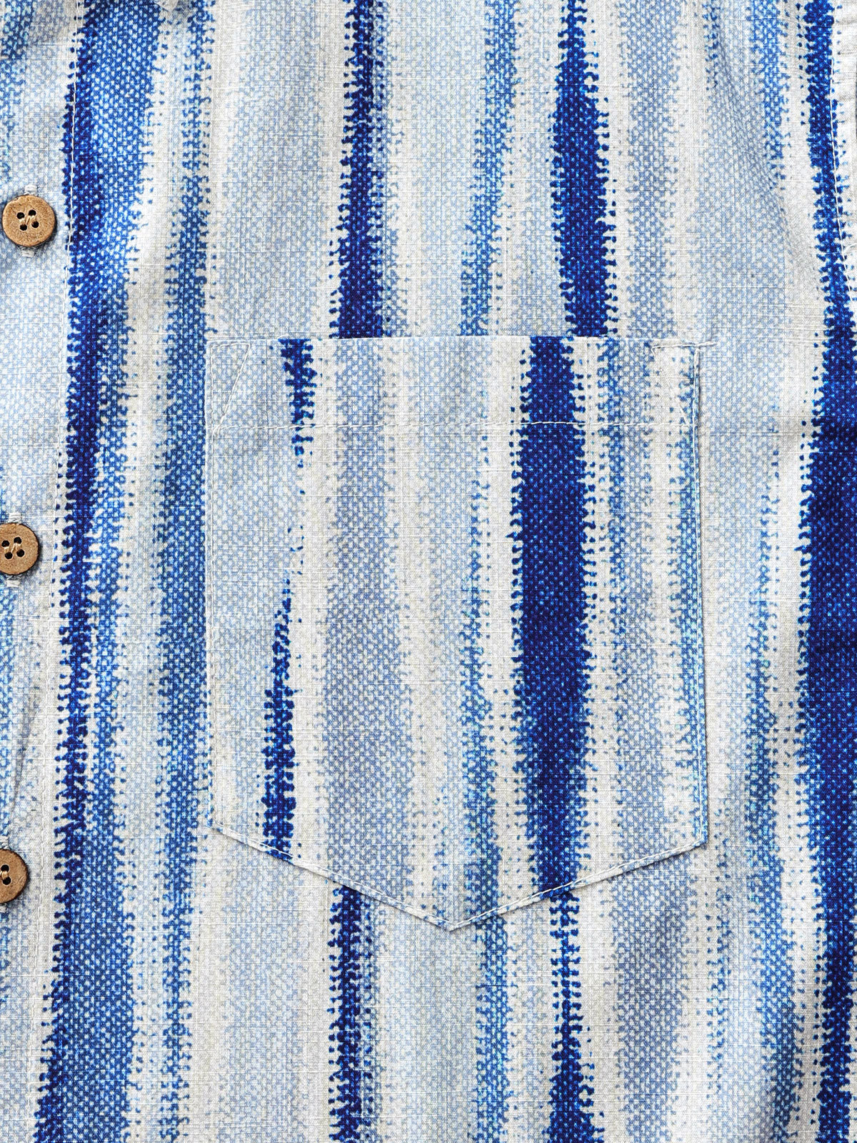 Retro Vertical Tie-Dye Stripe Short Sleeve Shirt