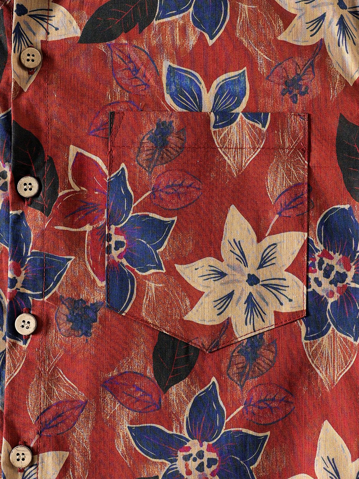 Classic Vintage Floral Short-Sleeve Shirt