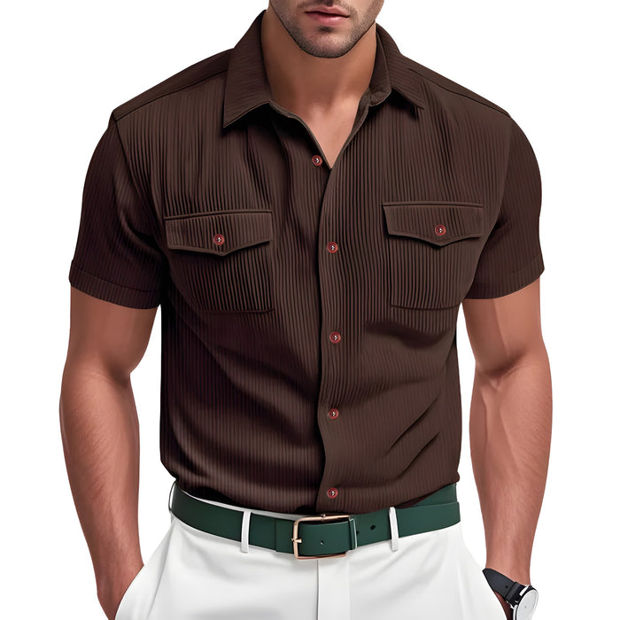 Elegant Men's Corduroy Shirt