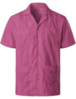 Embroidered Cuban Guayabera Summer Cool Short Sleeve Button Up Shirt