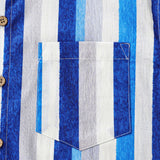 Retro Coastal Stripe Short Sleeve Shirt