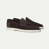 Classic Men's Suede Loafers, Brown