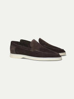 Classic Men's Suede Loafers, Brown