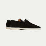 Classic Men's Suede Loafers, Black