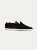 Classic Men's Suede Loafers, Black