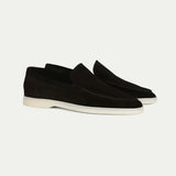 Classic Men's Suede Loafers, Black