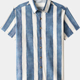 Retro Striped Casual Beach Look Shirt