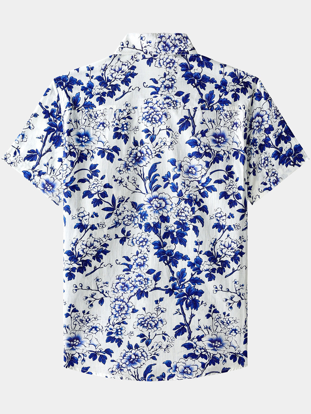Blue Floral Short Sleeve Shirt