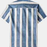 Retro Striped Casual Beach Look Shirt
