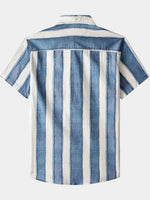 Retro Striped Casual Beach Look Shirt